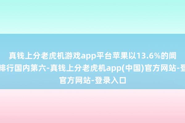 真钱上分老虎机游戏app平台苹果以13.6%的阛阓份额排行国内第六-真钱上分老虎机app(中国)官方网站-登录入口